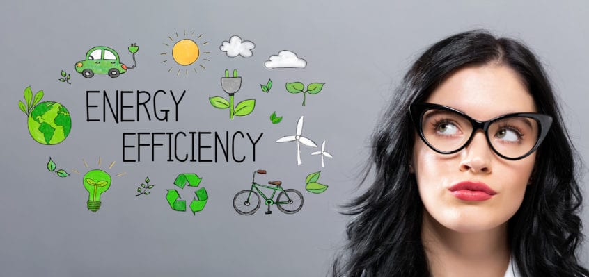 Women thinking about energy efficiency