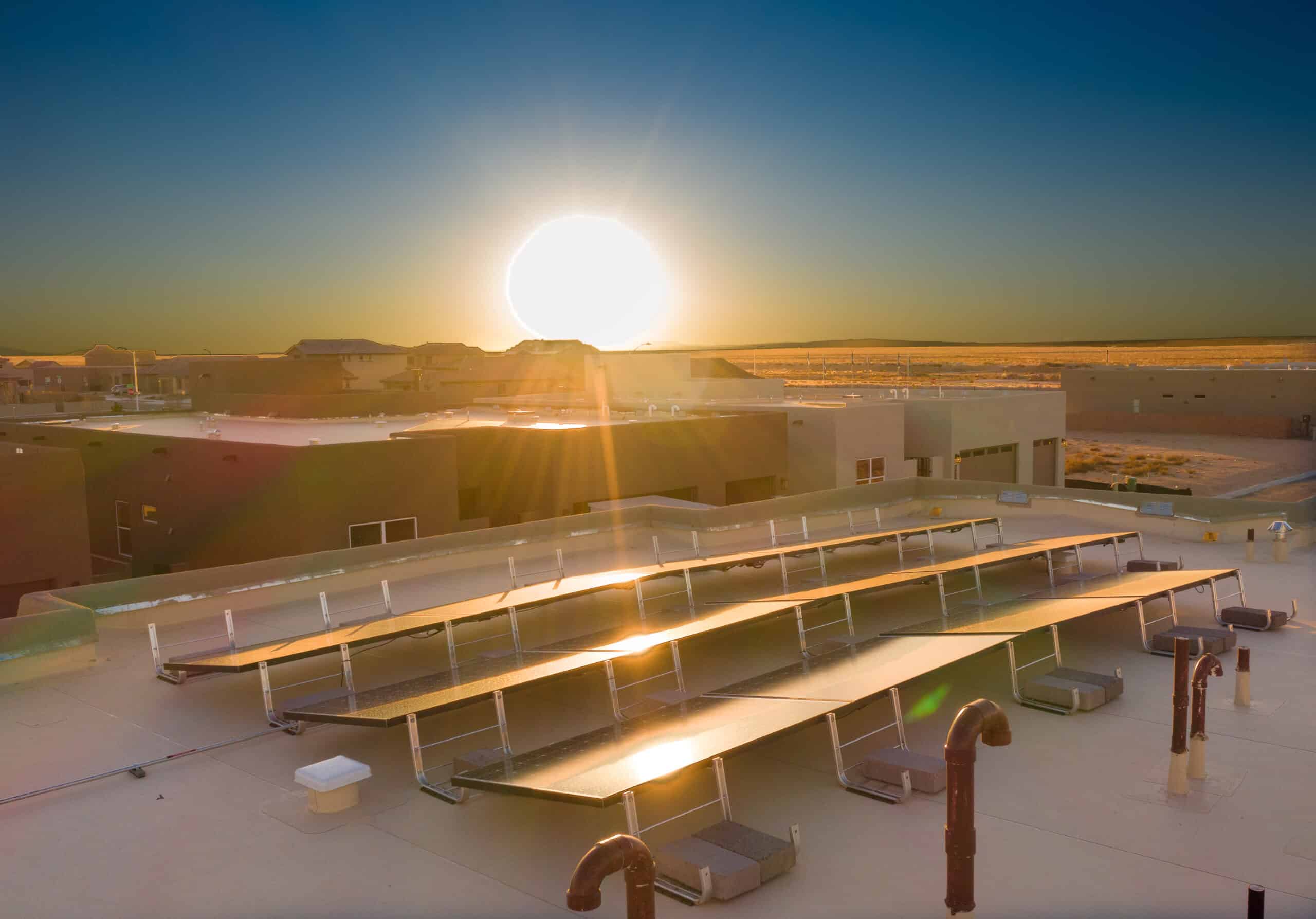 Solar panels installed on an Albuquerque New Mexico home